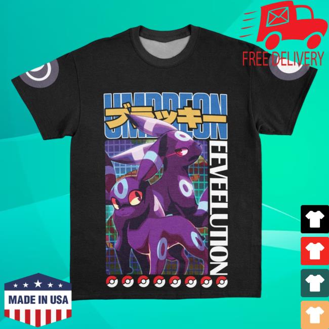 Official Anime Ape Clothing Umbreon V3 Pokemon Streetwear AOP Pullover Hoodie 3D All Over Print Animeape