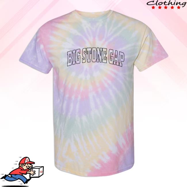 Official Hometown Apparel Clothing Merch Big Stone Gap Virginia Trendy Block Tie Dye T-Shirts Hazy Rainbow
