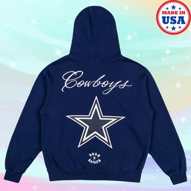 Official Born X Raised Merch Store Born X Raised + Cowboys Fine Line Tees: Navy By Bxr Sport + NFL