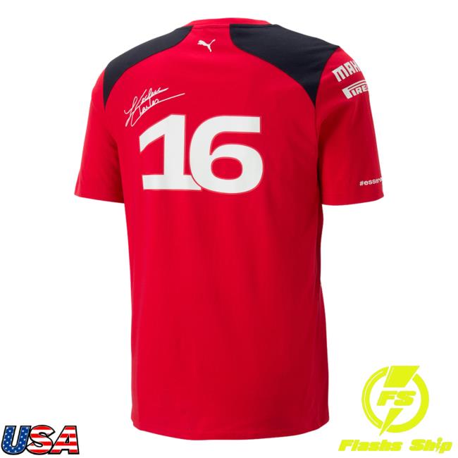 Official Formula1 F1 Store Merch Shop Scuderia Ferrari 2023 Team Charles Leclerc Hoodie Red F1store Official Formula1 F1 Store Merch Shop Scuderia Ferrari 2023 Team Charles Leclerc Shirt Red F1store