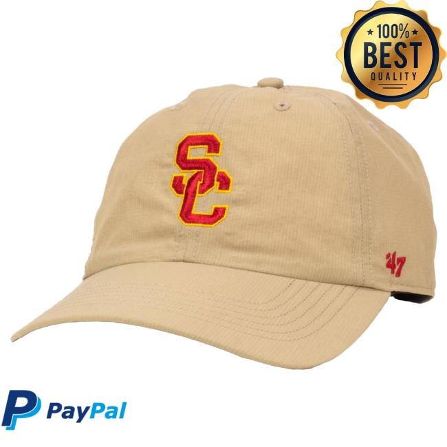 USC Trojans '47 Khaki SC Interlock Brrr Clean Up Cap USC Bookstores Officical