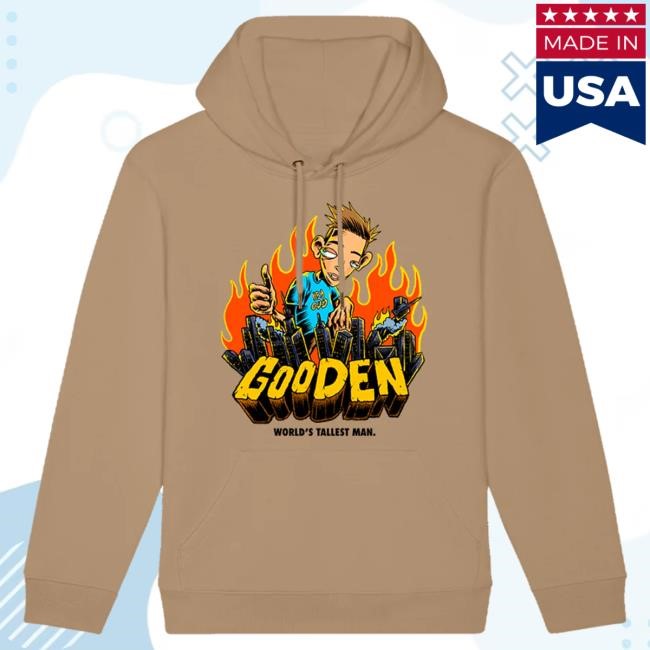 Official Drew Gooden Merch Store World's Tallest Man Sandstone Pullover Hoodie