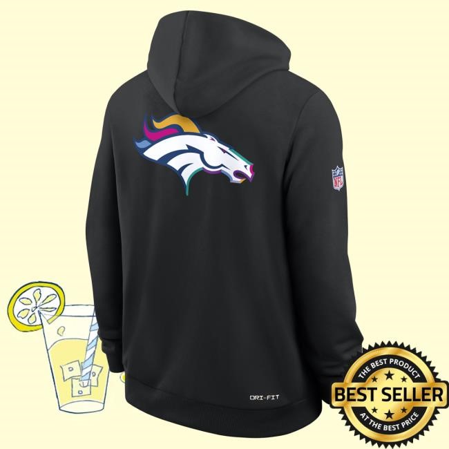 Official Denver Broncos Shop Men's Nike Black Denver Broncos 2025 NFL Crucial Catch Sideline Standard Issue Dri-FIT Pullover Hoodie DenverBroncos