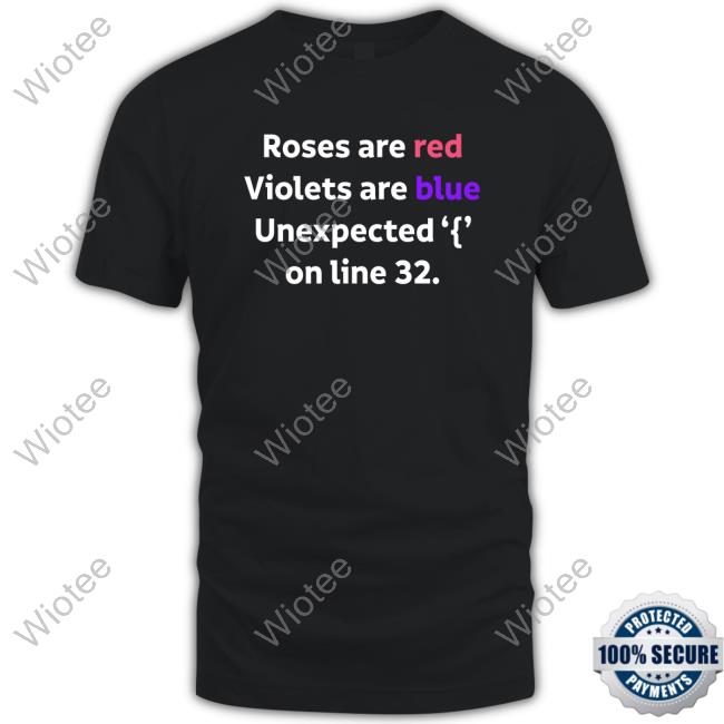 Anthony Bonato Roses Are Red Violets Are Blue Unexpected '{' On Line 32. Tees