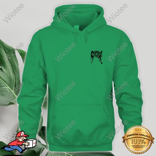 Official Black Logo Basic Sweatshirts White Revenge Shop Merch Black Logo Basic Hooded Sweatshirt White