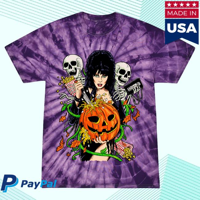Official Cavity Colors Elvira Creepy Carver 3D Tie Dye Sweatshirts Cavitycolors