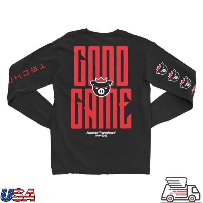 Official Technoblade Merch Store Shop Good Game Alexander Technoblade Long Sleeve Tees