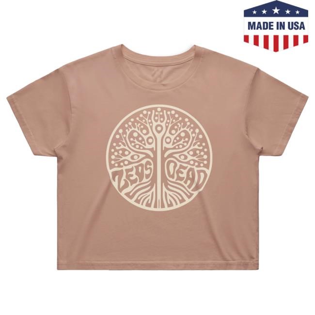 Official Zeds Dead Merch Zeds Dead - Mycelium - Dusty Pink Crop Top Popover Shirt Zeds Dead Apparel Clothing Shop Zedsdead