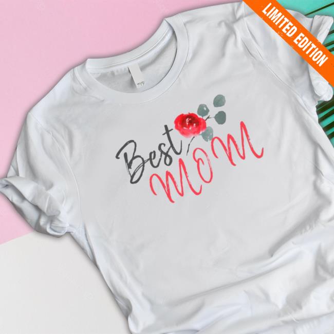 Best Mom Red Rose Watercolor Mother’s Day Hoodie