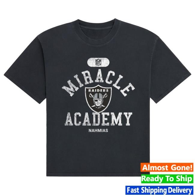 Official Fanatics Shop Store Merch Las Vegas Raiders Miracle Academy Unisex Boxy Shirts - Black by NFL