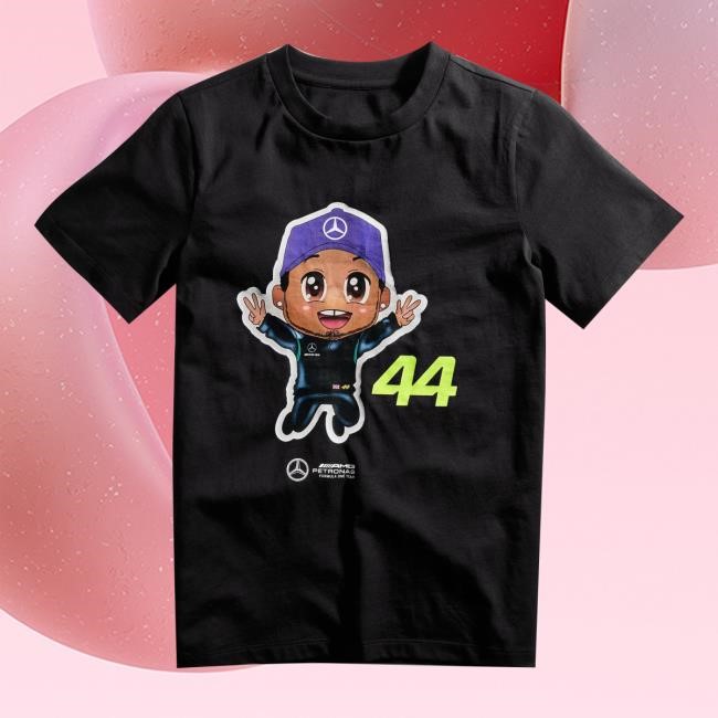 Mercedes Amg F1 Lewis Hamilton Caricature Graphic Shirt Official Lewis Hamilton Caricature Graphic New Shirt