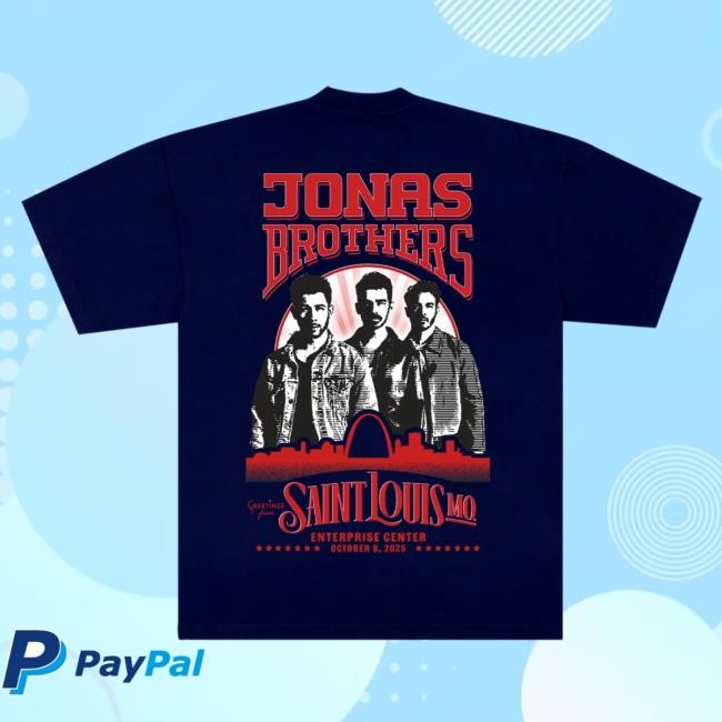 Official Jonas Brothers Merch Store Shop Greetings From Your Hometown - Saint Louis, MO New Shirt JonasBrothers