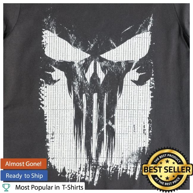 Official Heroes And Villains Forge Series Marvel The Punisher Logo Womens New Shirt