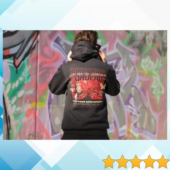 Official Hollywood Undead Merch Store Notes From The Underground 10-Year Anniv. Crewneck (Black) HollywoodUndead Official Hollywood Undead Merch Store Notes From The Underground 10-Year Anniv. Hoody (Black) HollywoodUndead