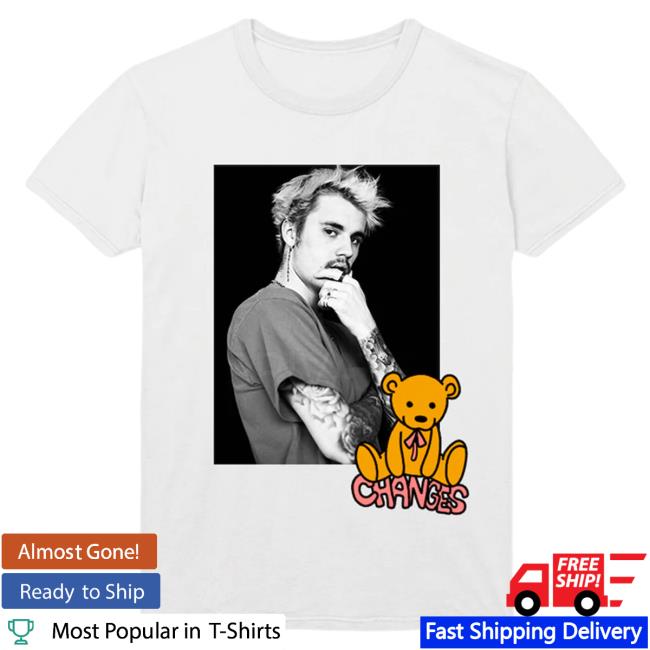 Official Justin Bieber Merch Store Shop Justin Bieber Changes Bear Photo Tee JustinBieber Apparel Clothing