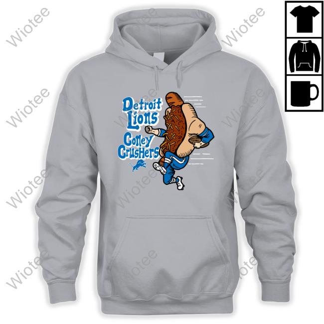 Detroit Lions Homage Unisex Fieri’s Flavortown Tri-Blend Crewneck Sweatshirt Official Detroit Lions Coney Crushers Tee Shirt