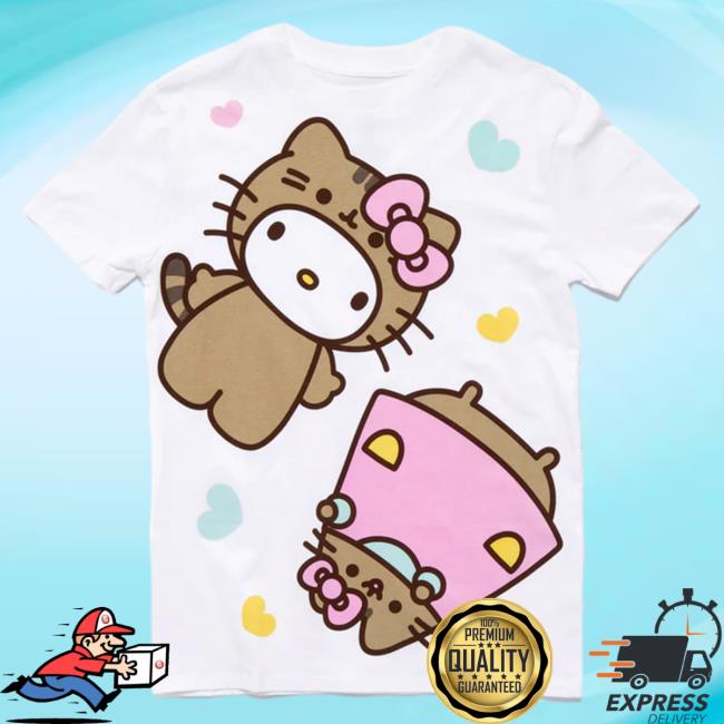 Official Sanrio Apparel Clothing Merch Store Shop Hello Kitty X Pusheen Best Pals Attractive Shirt (Plus)
