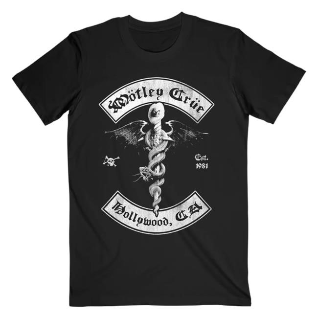 Official Motley Crue Merch Store Mötley Crüe Dr. Feelgood Hollywood Tees