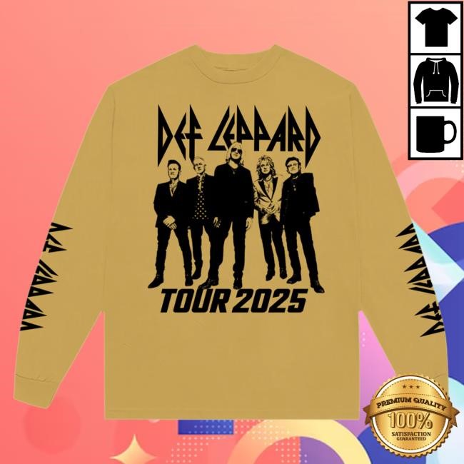 Official Def Leppard Merch Summer Tour 2025 LS Tee Official Def Leppard Merch Summer Tour 2025 Long Sleeve Shirt