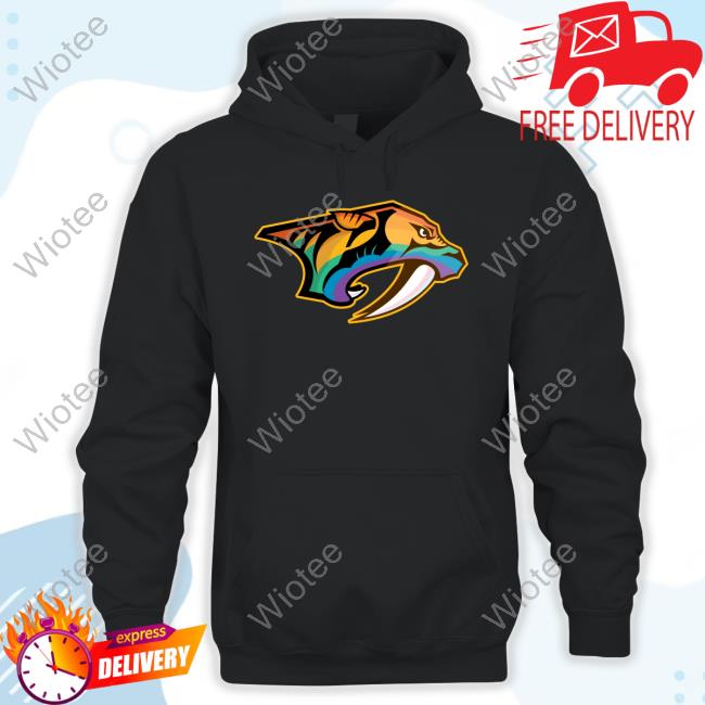 Progress Pride Flag Nashville Predators Logo Tee Shirt