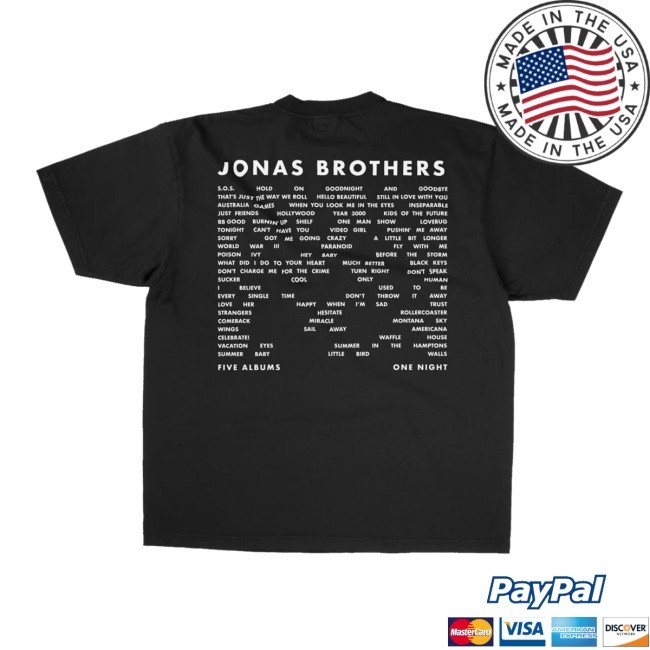 The Tracklist New Shirt Jonas Brothers Merch Shop