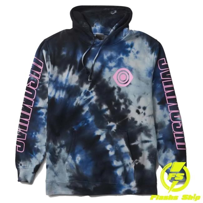 Official Insomniac Insomniac Eye Tie Dye Popover Hoodie Grey Tie Dye