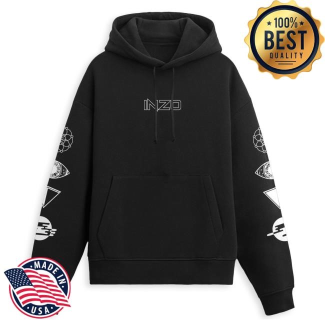 Official Inzo Merch Astral Bloom Black Heavyweight Popover Hoodie