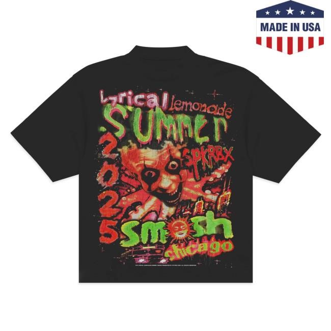 Official The Summer Smash Neon Line Up Shirt (Black)