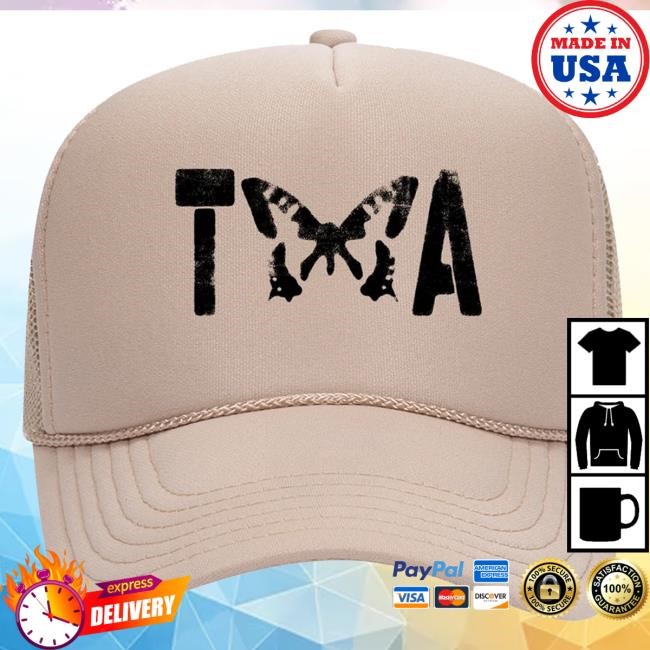 Official Taylor Acorn Merch Store TA Butterfly - Khaki Trucker Cap