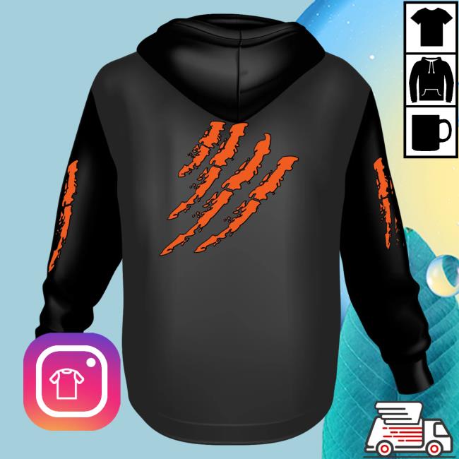 Official 6ix9ine Merch Store Tekashi 6Ix9ine Black Popover Hoodie Tata Claw Orange Official 6ix9ine Merch Store Tekashi 6Ix9ine Black Pullover Sweatshirt Tata Claw Orange