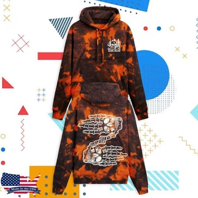 Official Zeds Dead Merch Zeds Dead - Dry Hands - Bleach Tie Dye Hood Zeds Dead Apparel Clothing Shop ZedsDead