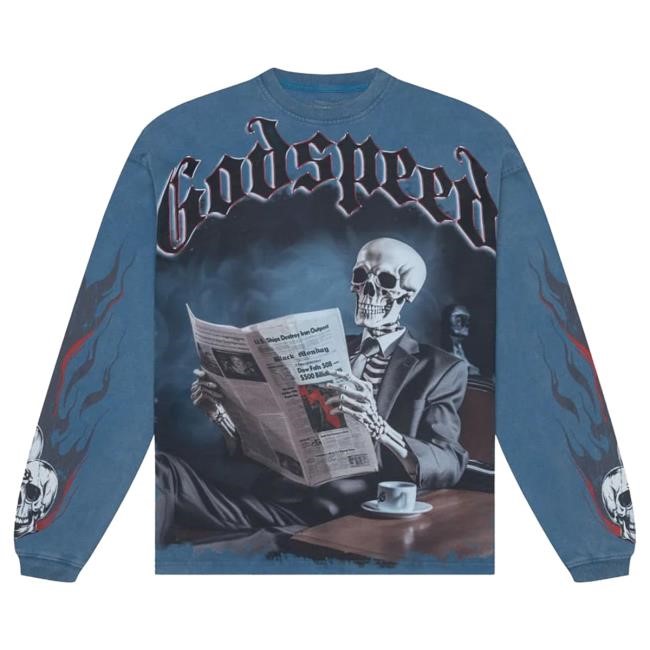 Official Godspeed New York Clothing Shop Black Monday Long Sleeve T-Shirts (True Blue) Official Godspeed New York Clothing Shop Black Monday Long Sleeve Tees (True Blue)