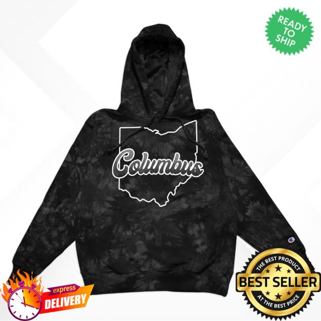 Official Ohio Clothing Merch Black Tie Dye Champion Crew neck Sweatshirt