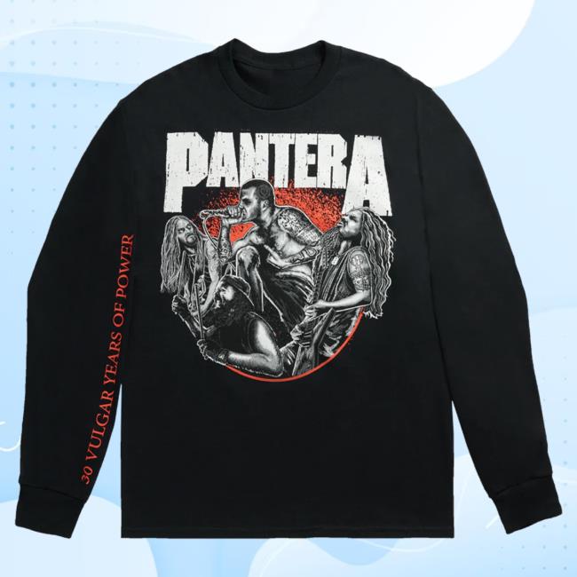 Official Pantera Merch Store Pantera 30 Vulgar Years Band Illustration Long Sleeve Shirt New Official Pantera Merch Store Pantera 30 Vulgar Years Band Illustration Long Sleeve Tees