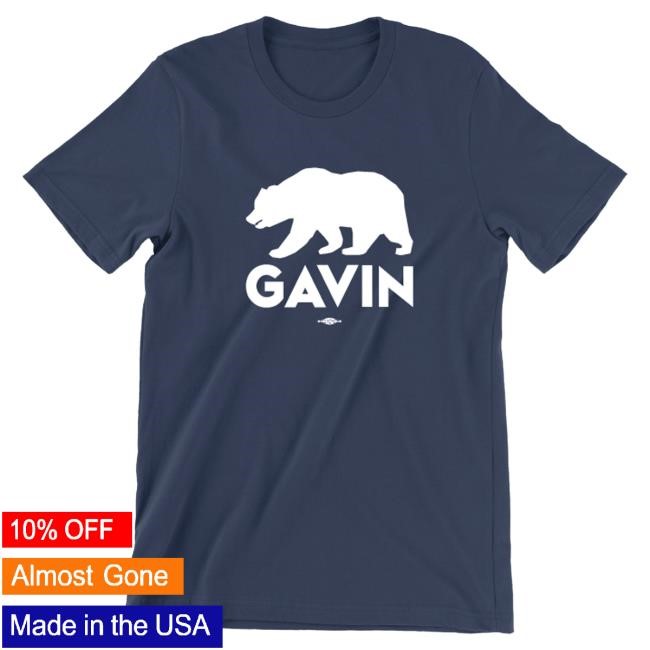 Official Gavin Newsom Merch Store Gavin Bear (Unisex Navy Tee) Tshirt