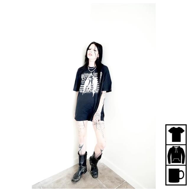 Official Hello Merch DeathbyRomy Hollywood Forever Flag Tees Hellomerch