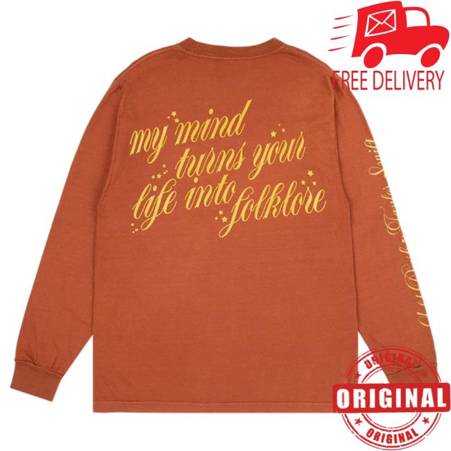 Official Taylor Swift Merch Store evermore Gold Rush Hooded Sweatshirt TaylorSwift Apparel Clothing Shop Official Taylor Swift Merch Store evermore Gold Rush Long Sleeve Shirts TaylorSwift Apparel Clothing Shop