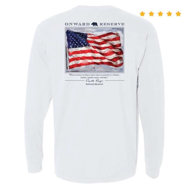 Onward Reserve USA Flag Long Sleeve Tee White 2026