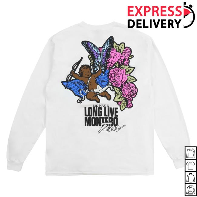 Official Lil Nas X Merch Store Lil Nas X Cupid White Long Sleeve T Shirt Lil Nas X Apparel Clothing Shop LilNa