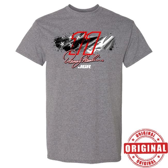 Denny Hamlin 11 Flag T Shirt Official DH Merch Store