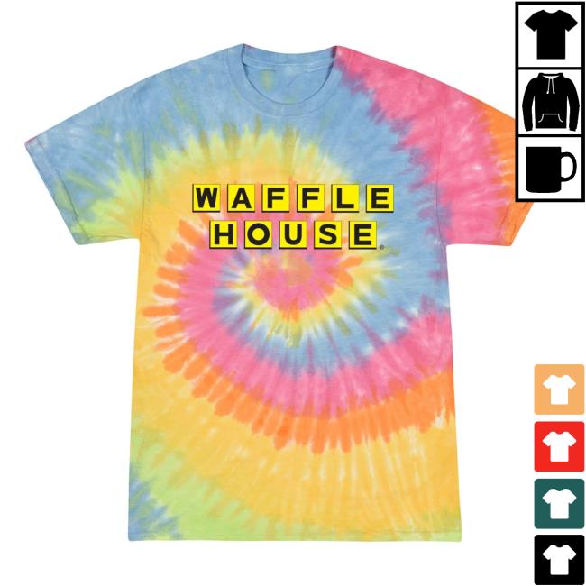 Waffle House Merch Tie-Dyed Waffle House Hooded Sweatshirt