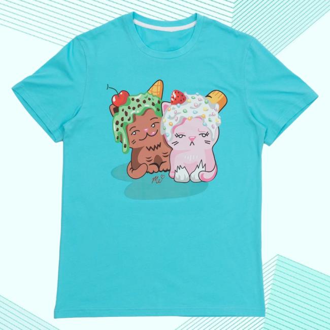 Official Moriah Elizabeth Merch Store Shop Eustace and Shelly Tees Teal MoriahElizabeth