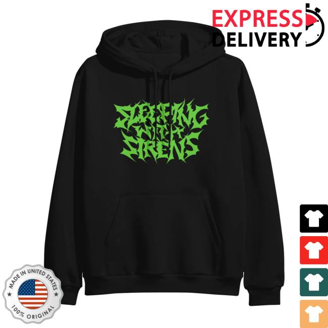 Sirens Merch Metal Logo Black T Shirt