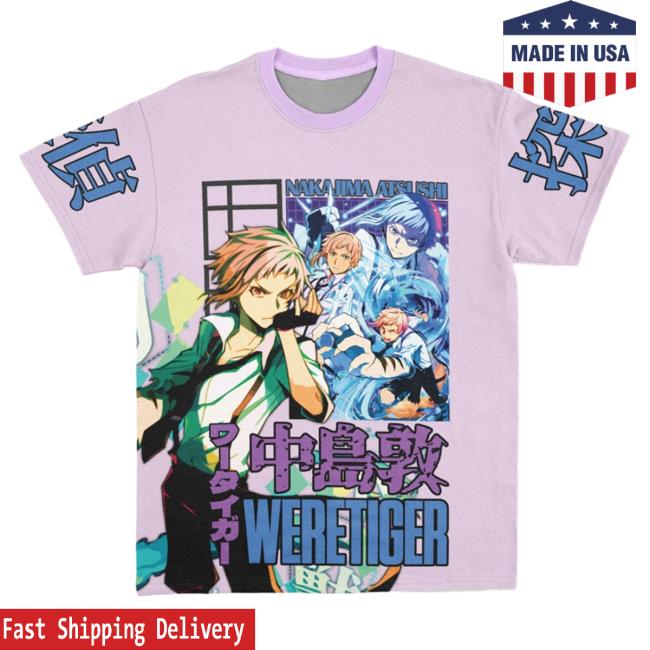 Official Anime Ape Clothing Nakajima Atsushi Bungou Stray Dogs Streetwear AOP Tee 3D All Over Print Animeape