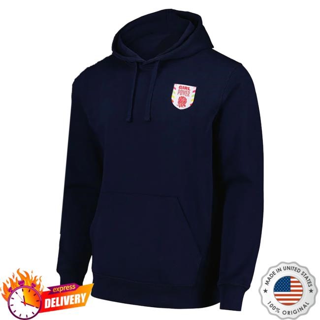 Official Spice Girls Merch Store Red Roses x Spice Girls Standard Fit Navy Hooded Sweatshirt Official Spice Girls Merch Store Red Roses x Spice Girls Standard Fit Navy Hood