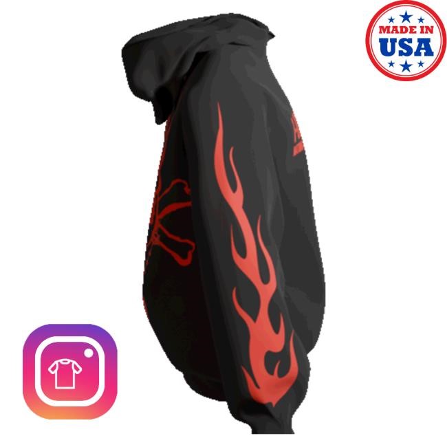 Official Homixide Gang Merch HL2 Flames Hooded Sweatshirt Official Homixide Gang Merch Store HL2 Flames Hood