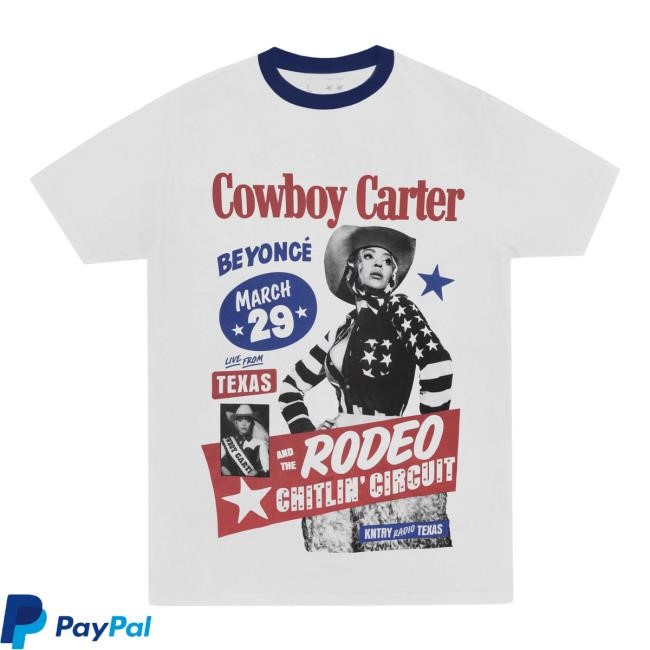 Beyonce Shop Merch Cowboy Carter Short Sleeve Ringer Shirt