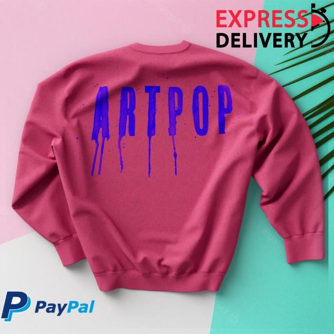 ARTPOP Drip Sweatshirt Lady Gaga Merch Shop ARTPOP Drip Crewneck Sweatshirt Lady Gaga Merch Shop