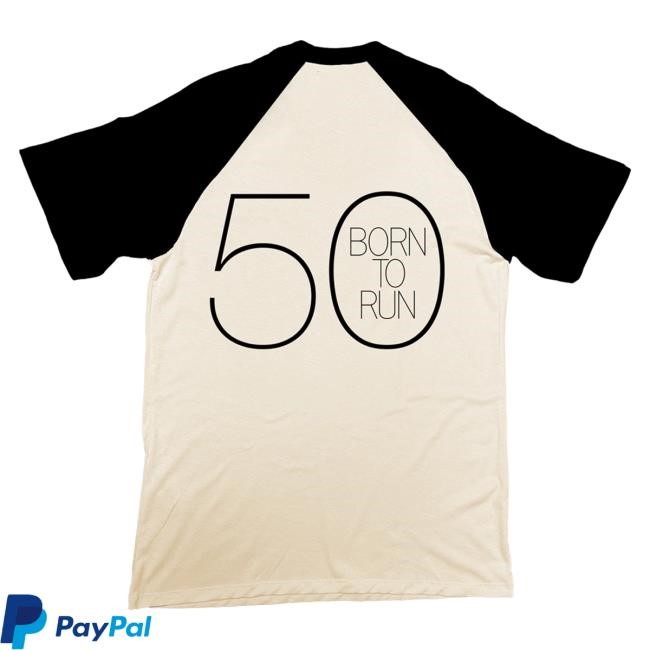 Official Bruce Springsteen Shop Born To Run 50th Anniversary Raglan Hot Shirt