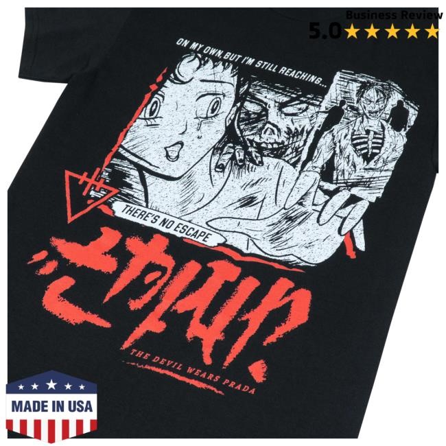 The Devil Wears Prada Merch Black Anime Tees